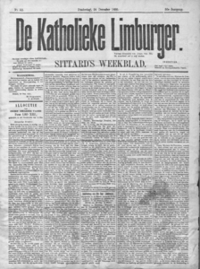  1891- 52 NB = donderdag Katholieke Limburger, 30e jaargang, 24 december 1891